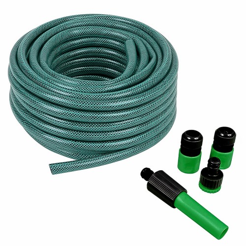 Tubo Da Giardino In Pvc Irrigazione 12mm Con 4 Accessori Fiori Irrigare Garden Hose